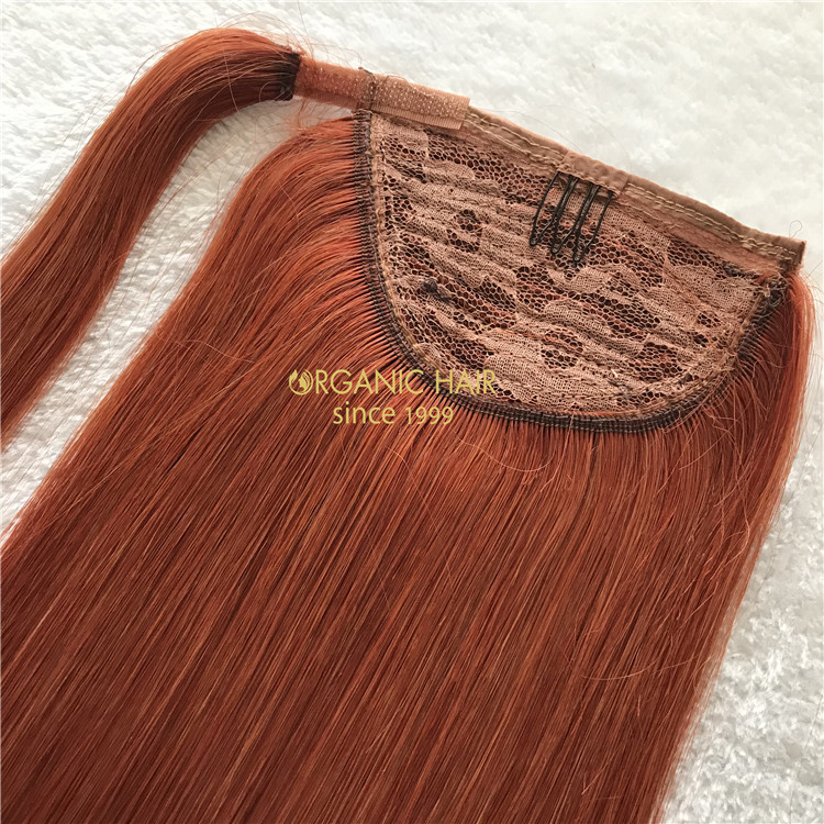 Human remy #350 color ponytail hair extensions on sale X146